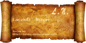 Laczkó Ninon névjegykártya